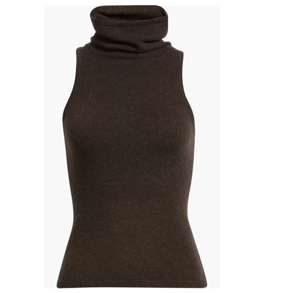 Reformation Marcy Sleeveless Turtleneck Sweater 100% Cashmere - Picture 3 of 5